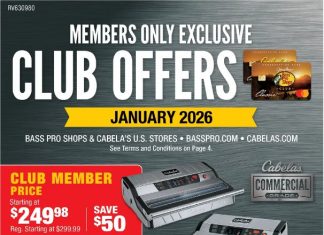 Bass Pro Shops January Club Flyer Jan 01 – Jan 31, 2026