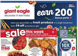 Giant Eagle Weekly Ad Jan 22 – Jan 28, 2026