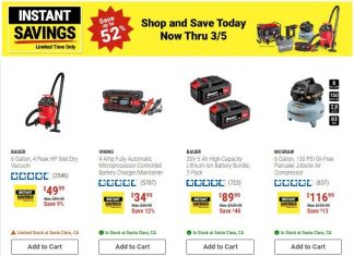 Harbor Freight Instant Savings Jan 20 – Mar 05, 2026