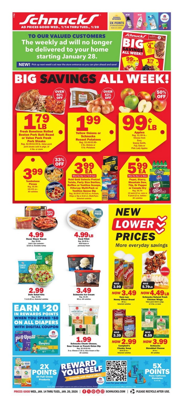 Schnucks Weekly Ad Jan 14 Jan 20, 2026