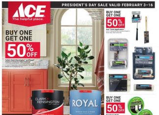 ACE Hardware Presidents Day Sale Feb 03 – Feb 16, 2026
