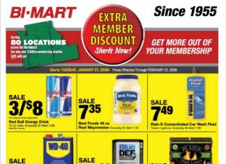 Bi-Mart Extra Member Discount Sale Jan 27 – Feb 23, 2026