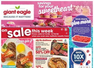 Giant Eagle Weekly Ad Feb 12 – Feb 18, 2026 (Valentine’s Day Promotion Included)