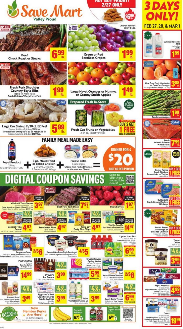 Save Mart Supermarkets Weekly Ad Feb 25 – Mar 03, 2026