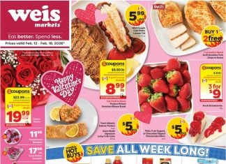 Weis Markets Weekly Ad Feb 12 – Feb 18, 2026 (Valentine’s Day Promotion Included)