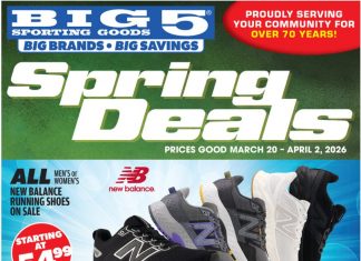Big 5 Sporting Goods Weekly Ad Mar 20 – Apr 02, 2026
