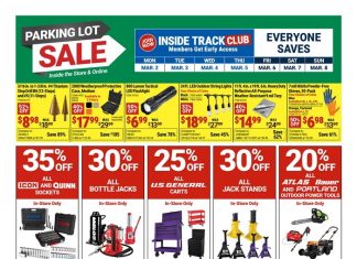 Harbor Freight Parking Lot Sale Mar 02 – Mar 08, 2026