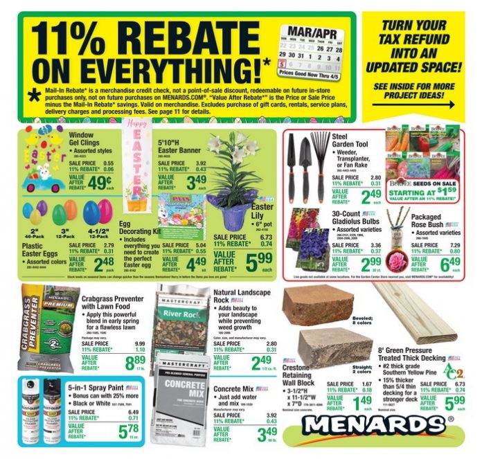 Menards Weekly Ad Mar 26 – Apr 05, 2026