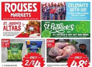 Rouses Weekly Ad Mar 11 – Mar 18, 2026 (St. Patrick’s Day Promotion Included)