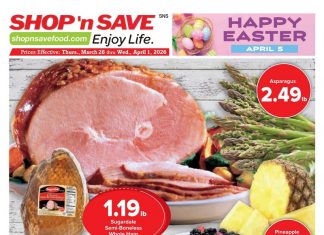 SHOP ‘n SAVE Weekly Ad Mar 26 – Apr 01, 2026 (Easter Promotion Included)