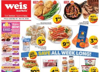 Weis Markets Weekly Ad Mar 19 – Mar 25, 2026 (Easter Promotion Included)