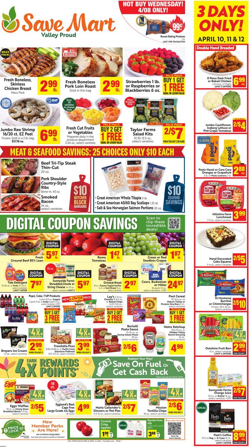 Save Mart Supermarkets Weekly Ad Apr 08 – Apr 14, 2026