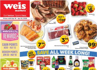 Weis Markets Weekly Ad Apr 16 – Apr 22, 2026 (Mother’s Day Promotion Included)