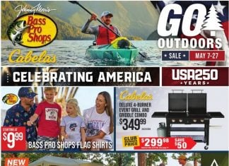 Bass Pro Shops Go Outdoors Sale May 07 – May 27, 2026