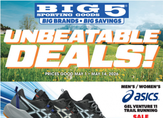 Big 5 Sporting Goods Weekly Ad May 01 – May 14, 2026