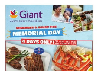 Giant Food Weekly Ad May 22 – May 28, 2026 (Memorial Day Promotion Included)