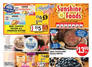 Sunshine Foods Weekly Ad May 20 – May 26, 2026 (Memorial Day Promition Included)