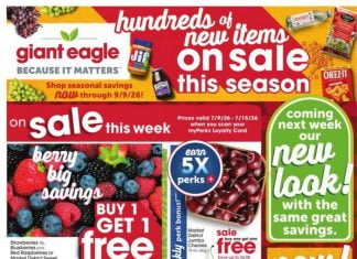 Giant Eagle Weekly Ad Jul 09 – Jul 15, 2026