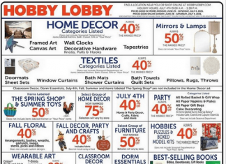 Hobby Lobby Weekly Ad Jun 29 – Jul 05, 2026