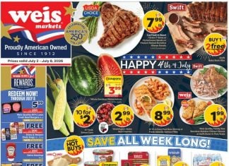 Weis Markets Weekly Ad Jul 02 – Jul 08, 2026 (Independence Day Promotion Included)