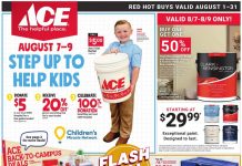 ACE Hardware Monthly Ad Aug 01 – Aug 31, 2026 (Back to School Promotion Included)